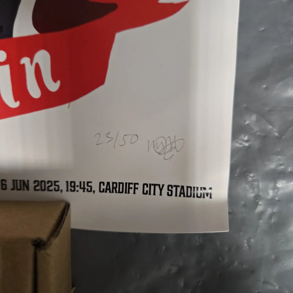 CYMRU V LIECHTENSTEIN – LIMITED EDITION POSTER 23/50 (WORLD CUP QUALIFIER)
