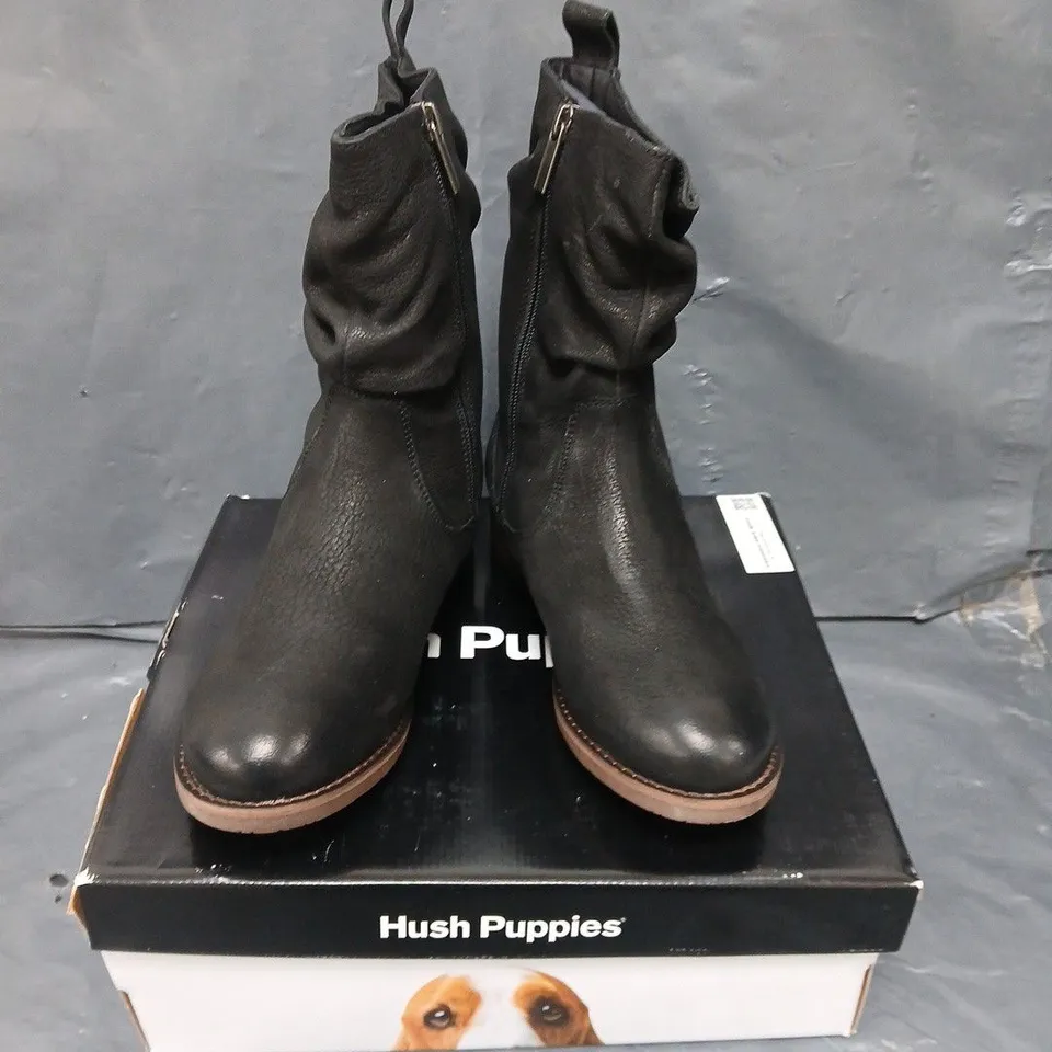 BOXED PAIR OF HUSH PUPPIES EMILIA BOOTS IN BLACK - 4