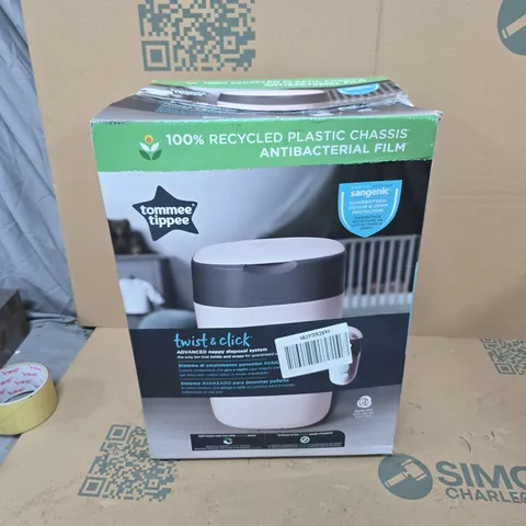 TOMMEE TIPPEE TWIST & CLICK NAPPY DISPOSAL SYSTEM – BOXED (100% RECYCLED PLASTIC CHASSIS)