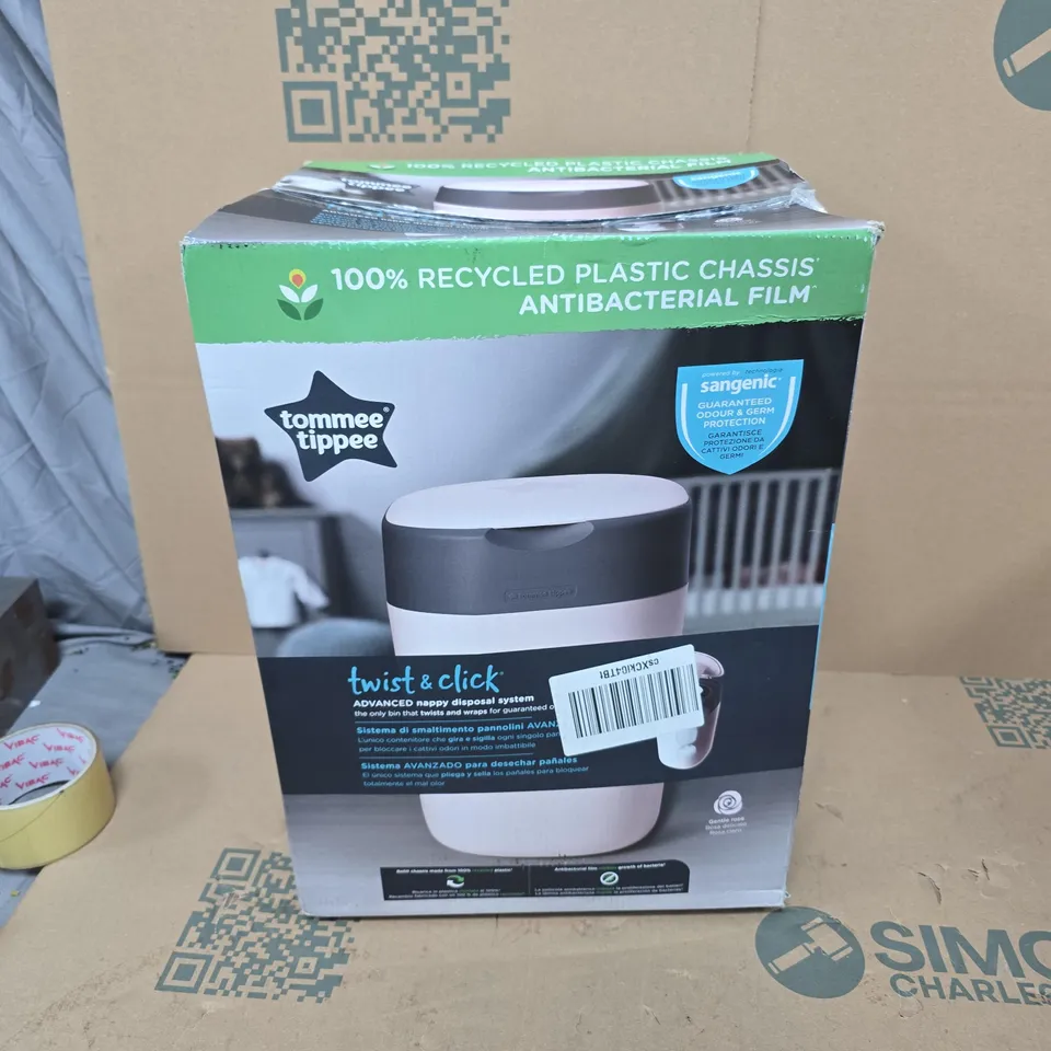 TOMMEE TIPPEE TWIST & CLICK NAPPY DISPOSAL SYSTEM – BOXED (100% RECYCLED PLASTIC CHASSIS)