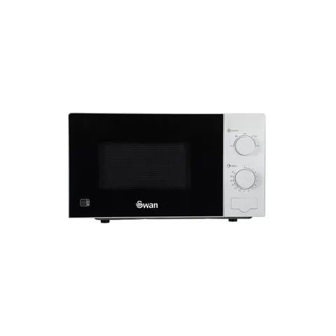 BOXED SWAN 20L 700W MANUAL MICROWAVE IN WHITE - COLLECTION ONLY