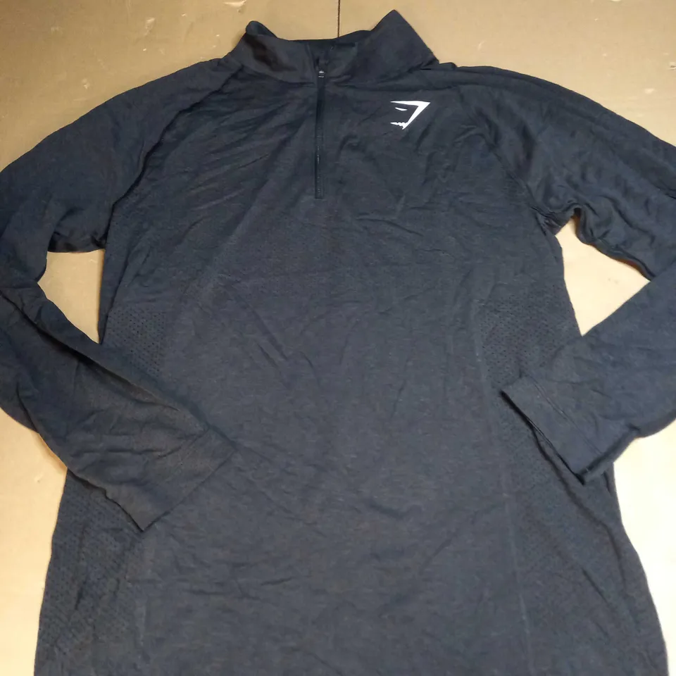 GYMSHARK 1/4 ZIPPED SHIRT SIZE S