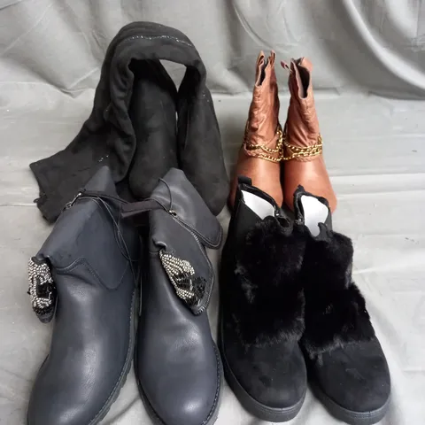 BOX OF APPROX 10 PAIRS OF ASSORTED WOMENS SHOES IN VARIOUS COLOURS, STYLES AND SIZES