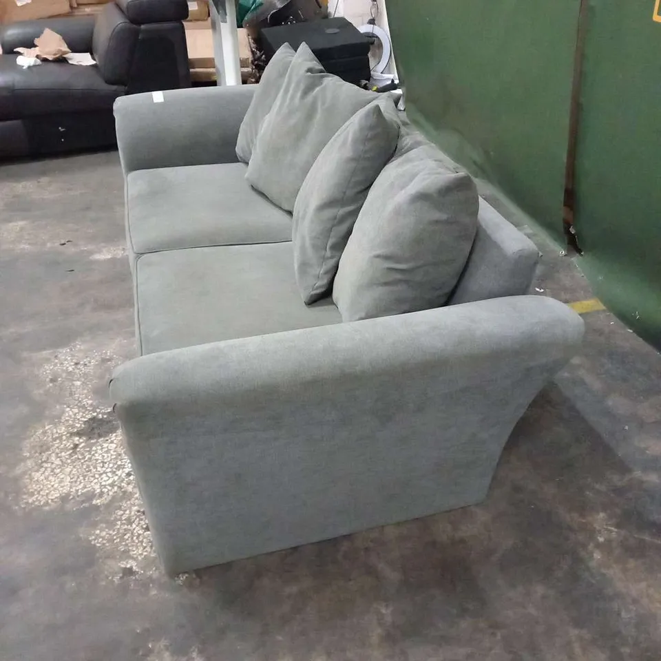 DESIGNER GREY FABRIC THREE SEATER SOFA