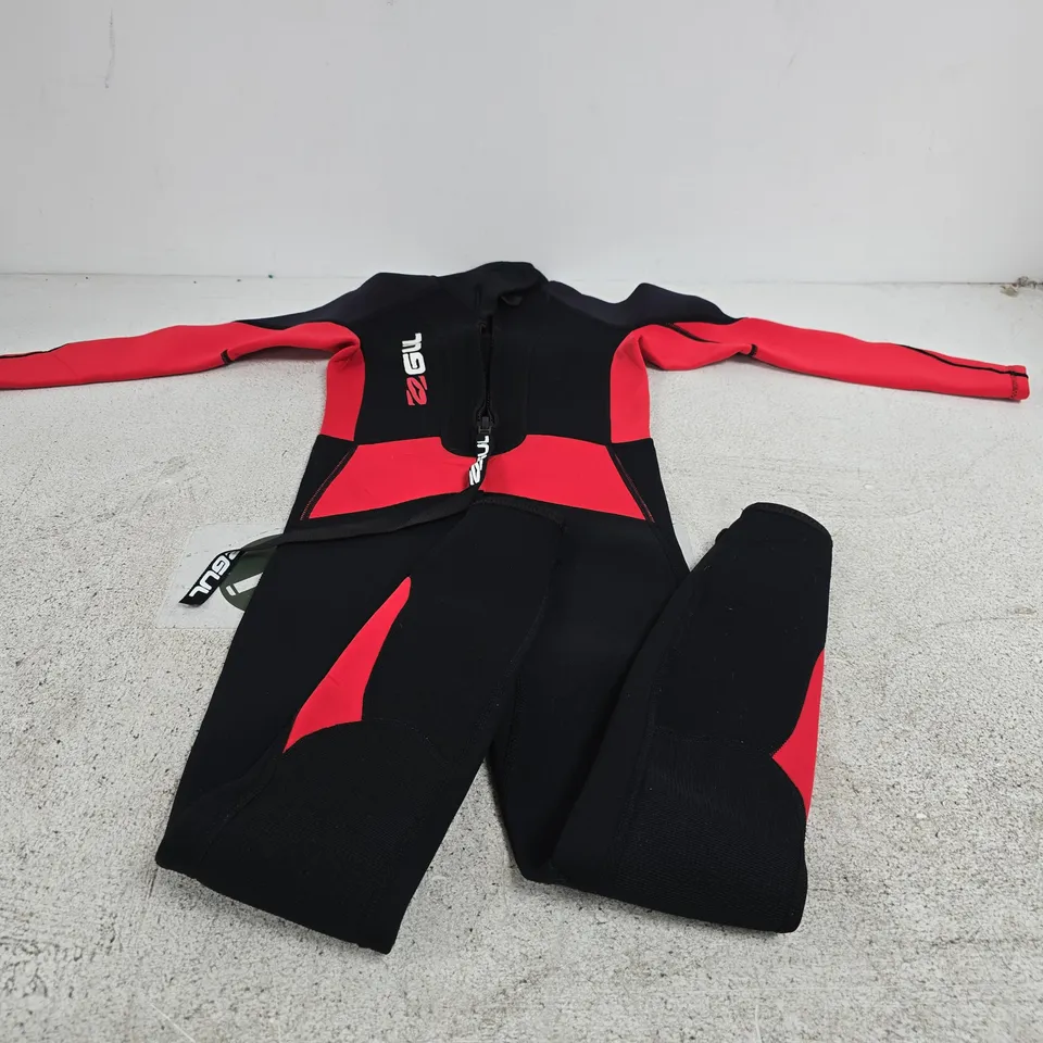 GUL KIDS WETSUIT – BLACK/RED, UK 9–10 YRS (EU 134/140 CM)