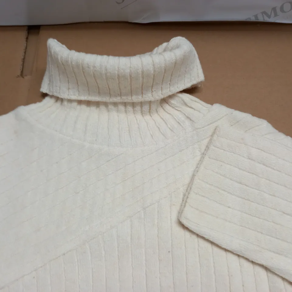 LOT OF 15 BAGGED AS NEW NAFNAF CREAM HIGH NECK JUMPERS - SIZE UNSPECIFIED