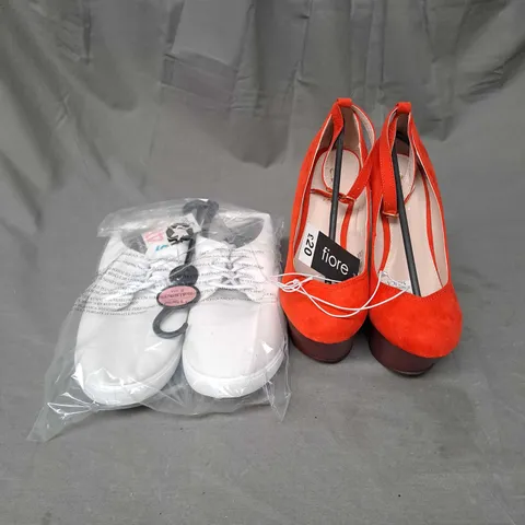 CAGE OF APPROXIMATELY 30 PAIRS OF ASSORTED SHOES IN VARIOUS STYLES, COLOURS AND SIZES - COLLECTION ONLY