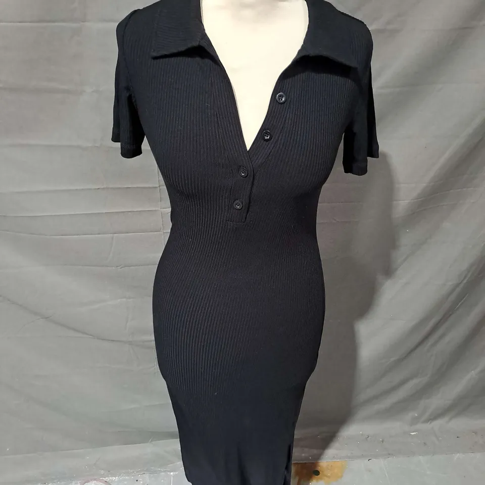 NOBODY'S CHILD BAGLEY MIDI DRESS IN BLACK SIZE 8