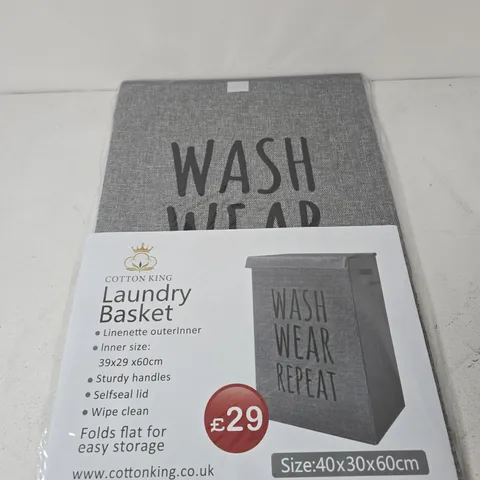 COTTON KING LAUNDRY BASKET
