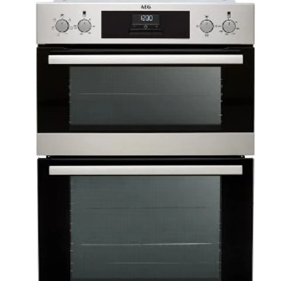 AEG INTEGRATED DOUBLE ELECTRIC OVEN STAINLESS STEEL A/A RATED Model DEB331010M RRP £709