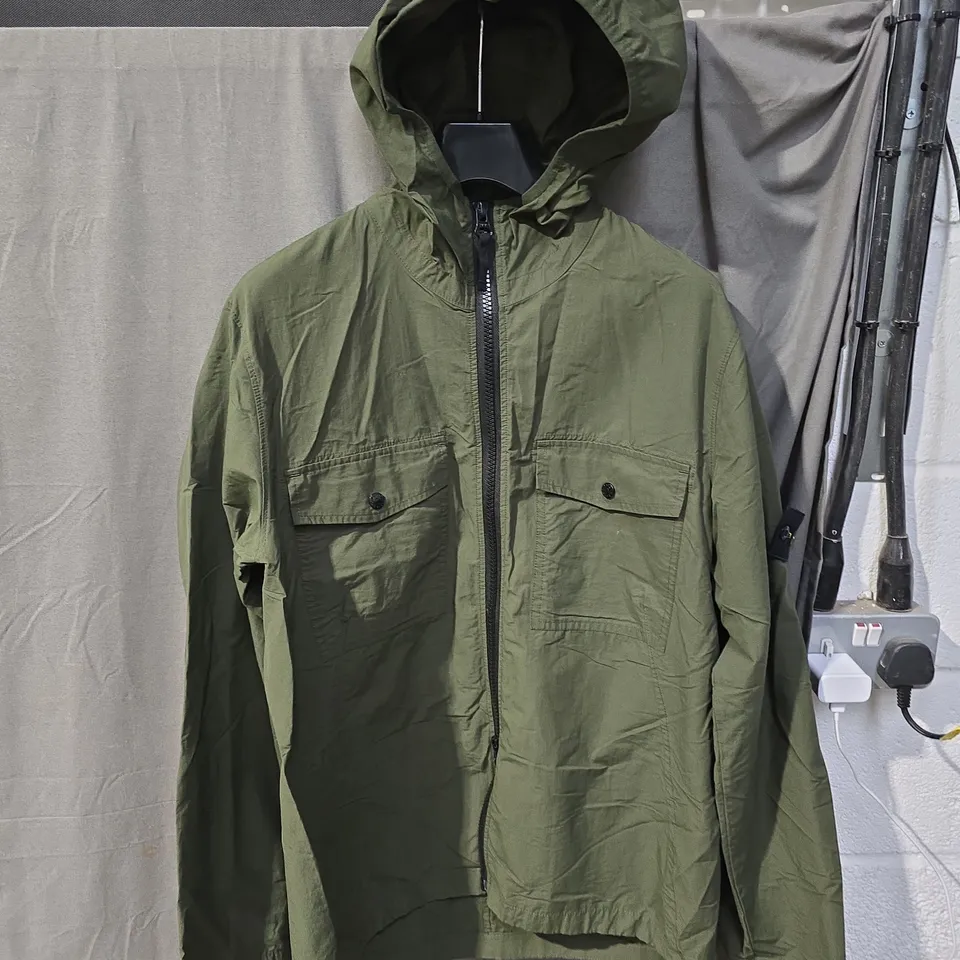 STONE ISLAND OLIVE GREEN HOODED JACKET – MEN'S