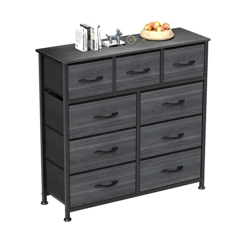 BOXED EBERN 9 DRAWER CHEST OF DRAWERS 100.1CM W BEDROOM DRAWERS (1 BOX)