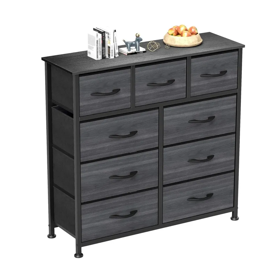 BOXED EBERN 9 DRAWER CHEST OF DRAWERS 100.1CM W BEDROOM DRAWERS (1 BOX)