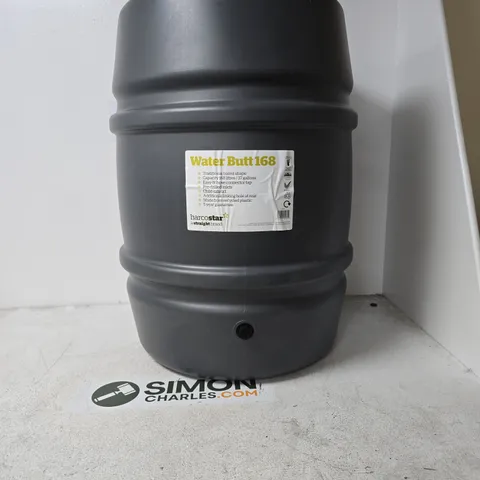 HARCOSTAR WATER BUTT 168 – GREY PLASTIC, 168L (37 GAL) CAPACITY