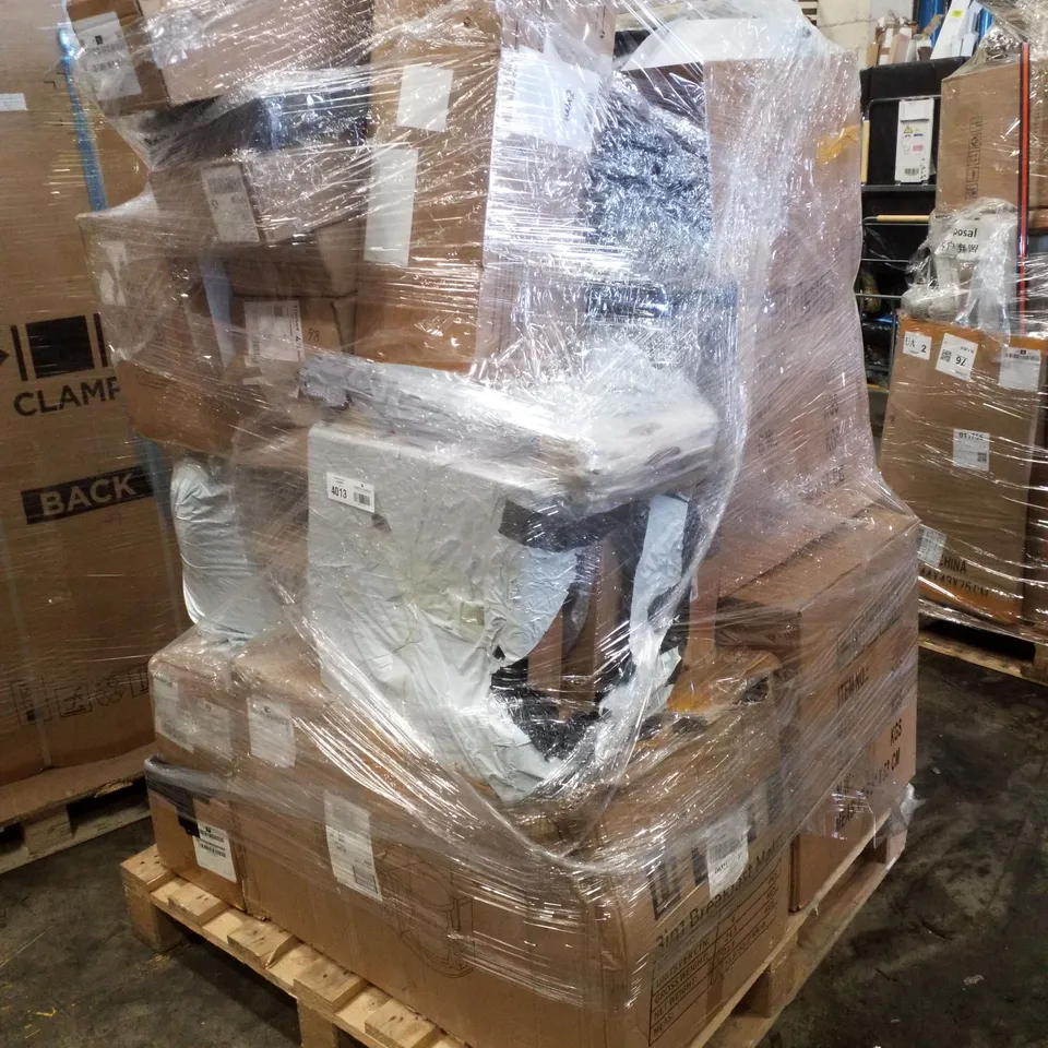 PALLET CONTAINING ASSORTED PRODUCTS INCLUDING PET DOOR, 3IN1 BREAKFAST MAKER & PLAYPEN