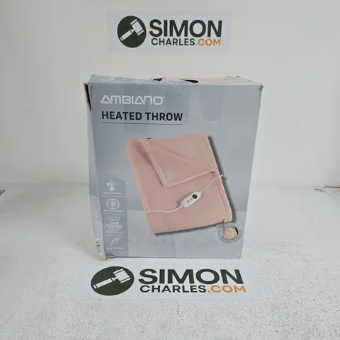 AMBIANO HEATED THROW IN PINK