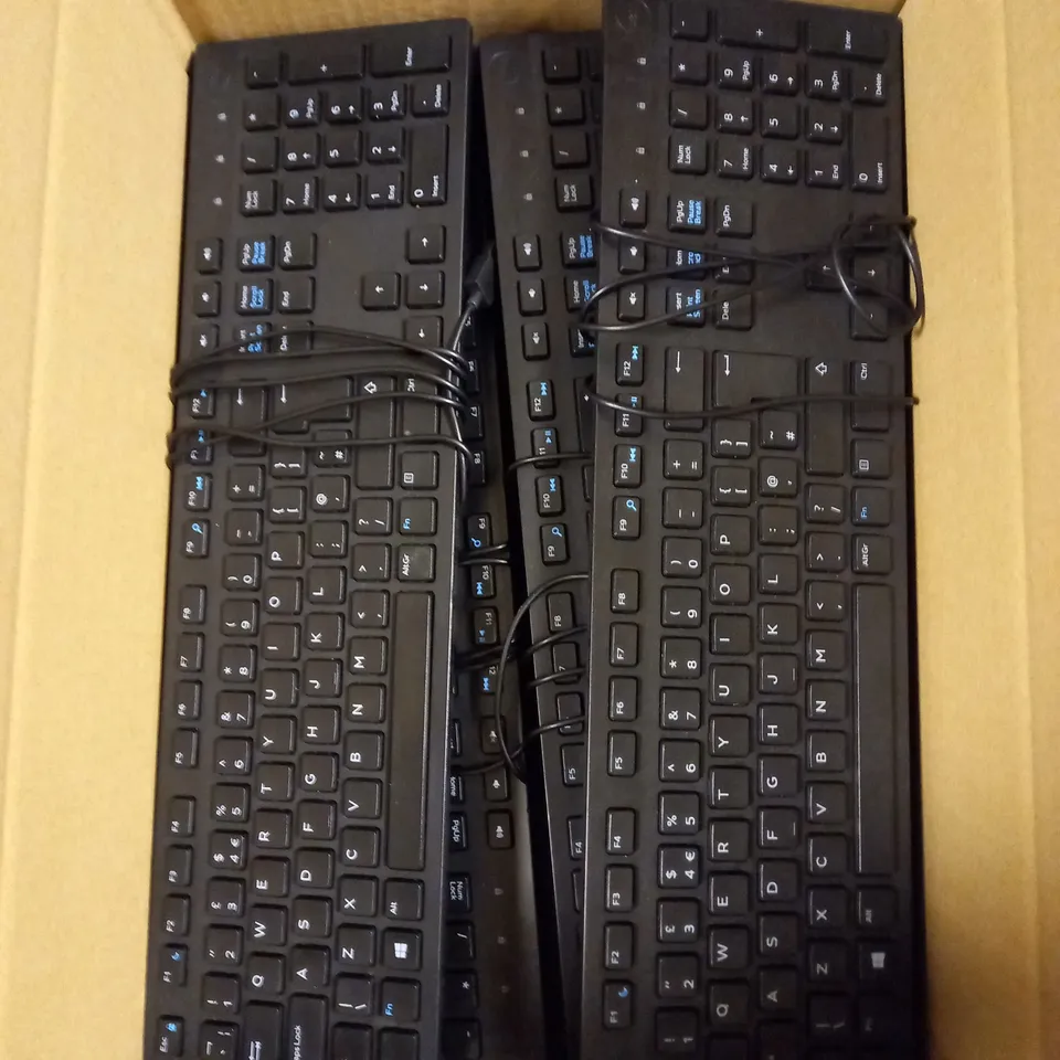 BOX OF APPROXIMATELY 15 ASSORTED DELL WIRED & WIRELESS KEYBOARDS