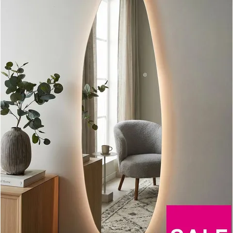 LED ORANGIC WALL MIRROR 47X150CM