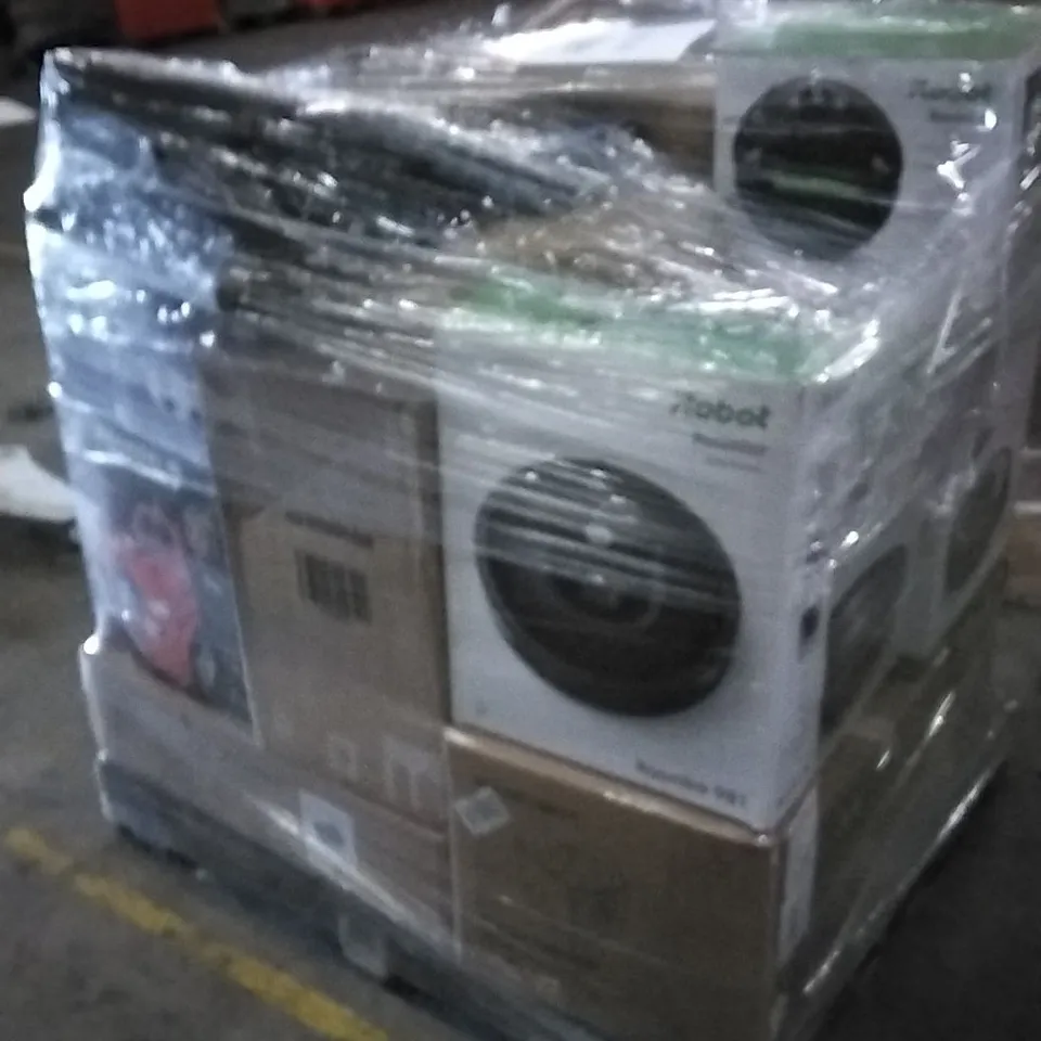 PALLET OF UNPROCESSED ITEMS TO INCLUDE ROBOT ROOMBA, M3CHANIC KIDS WORKSHOP, AND ROUND CHAFING DISH SET