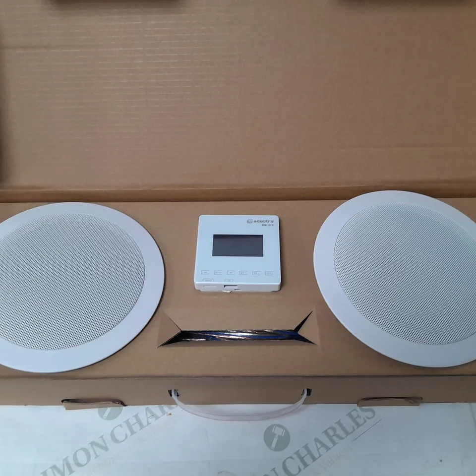 BOXED ADASTRA 15W IN WALL AMPLIFIER & CEILING SPEAKER SET 