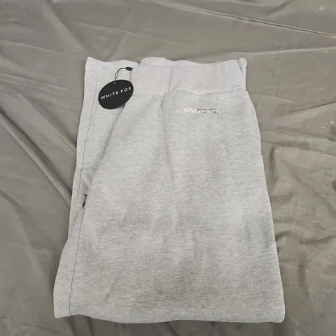 WHITE FOX BOUTIQUE COME A LONG WAY WIDE LEG SWEATPANTS IN GREY - LARGE