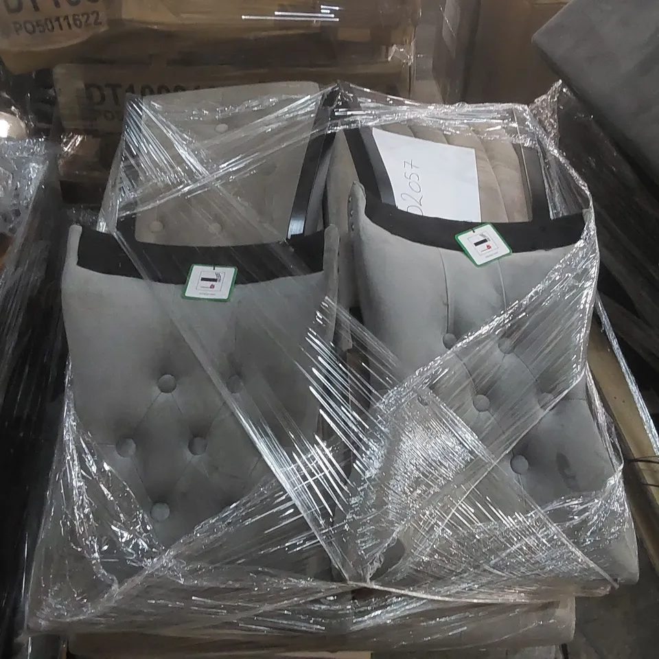 PALLET CONTAINING A LARGE QUANTITY OF DESIGNER CHAIR BACKS