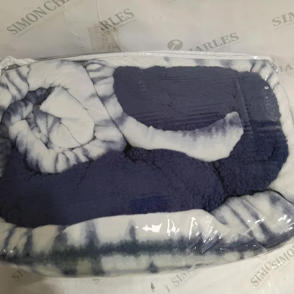 OUTLET COZEE HOME VELVET SOFT DUVET SET BLUE DOUBLE