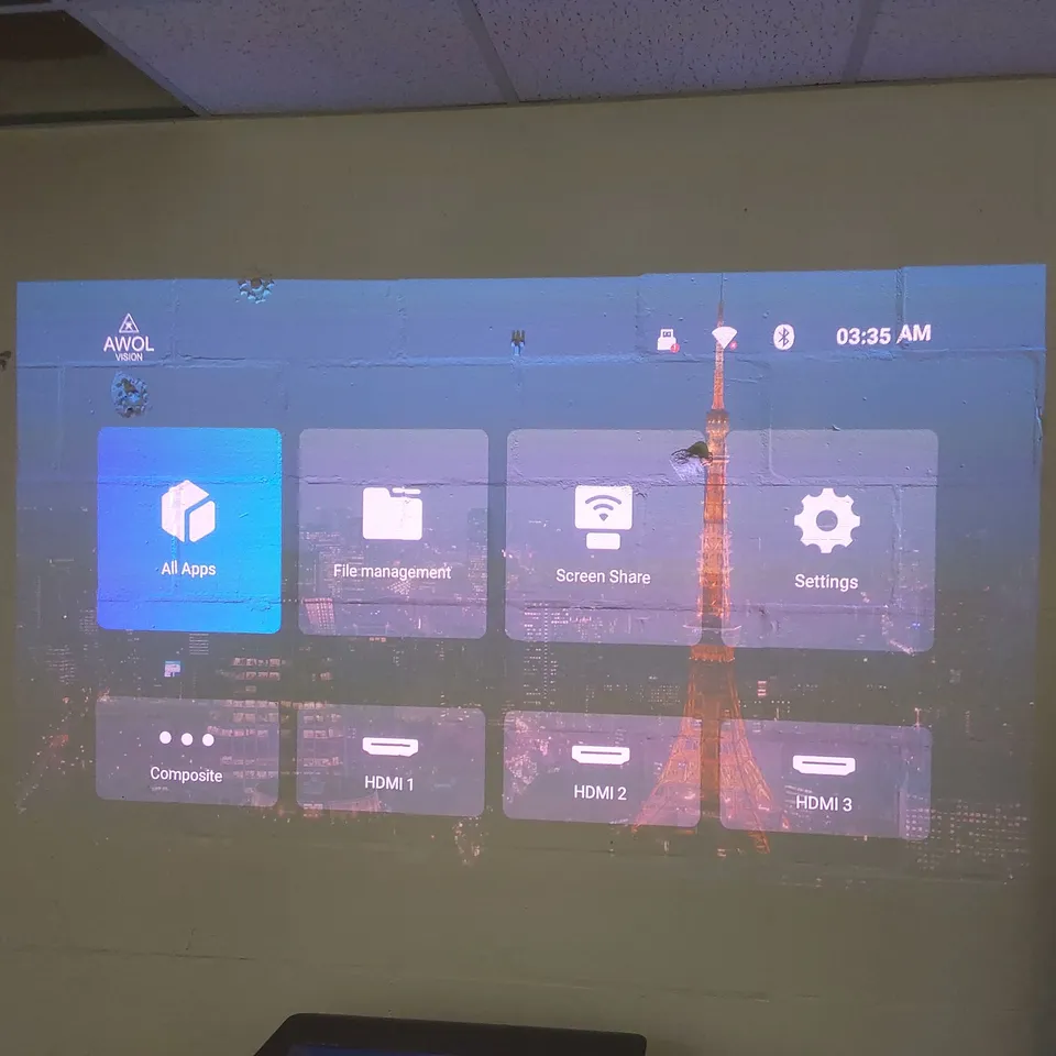 BOXED AWOL VISION LTV-2500 4K UHD ULTRA SHORT THROW TRIPLE LASER PROJECTOR WITH DOLBY VISION & ATMOS