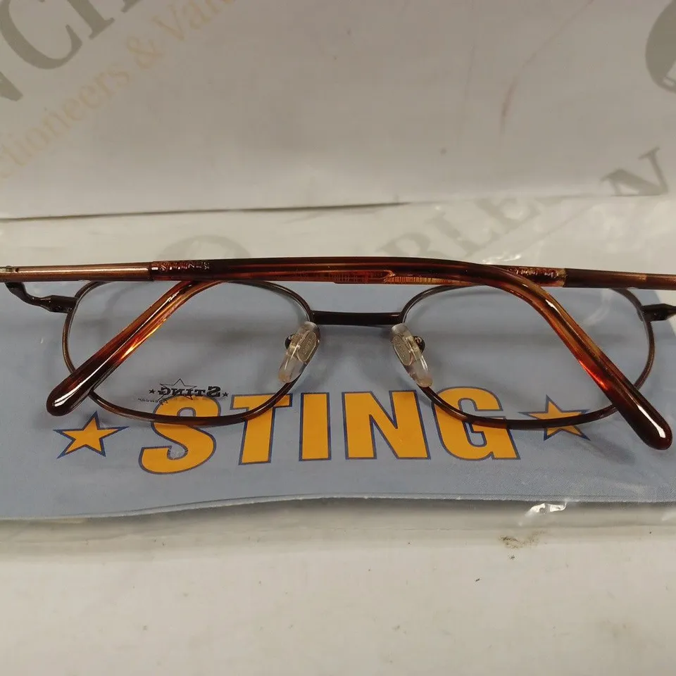 BOX OF APPROX 10 PAIRS OF STING BROWN ROUND 4335 GLASSES 