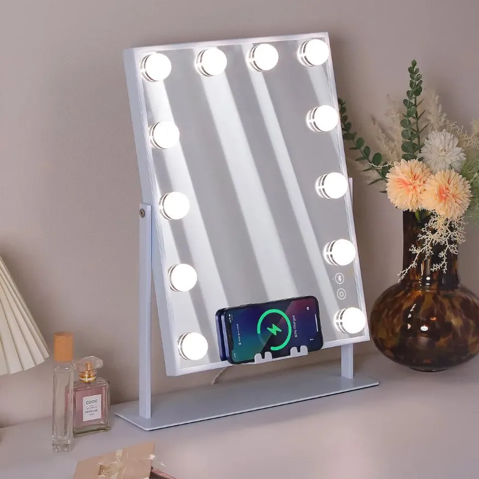 BOXED 17 STORIES MOREEN BLUETOOTH LED MIRROR SIZE: 36cm x 30.5cm