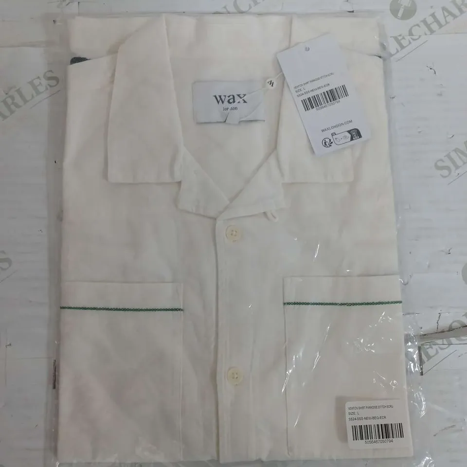 SEALED WAX LONDON SHIRT PARADISE STITCH ECRU - LARGE