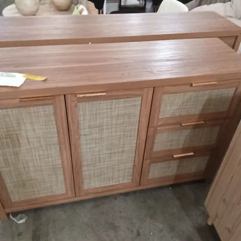 DEARBHAILE 130CM WIDE CREDENZA SIDEBOARD & BUFFETS SET OF 2 - NATURAL OAK