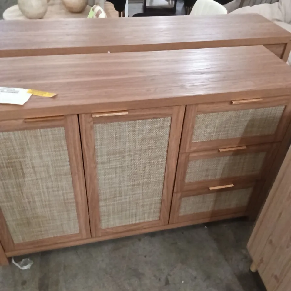 DEARBHAILE 130CM WIDE CREDENZA SIDEBOARD & BUFFETS SET OF 2 - NATURAL OAK