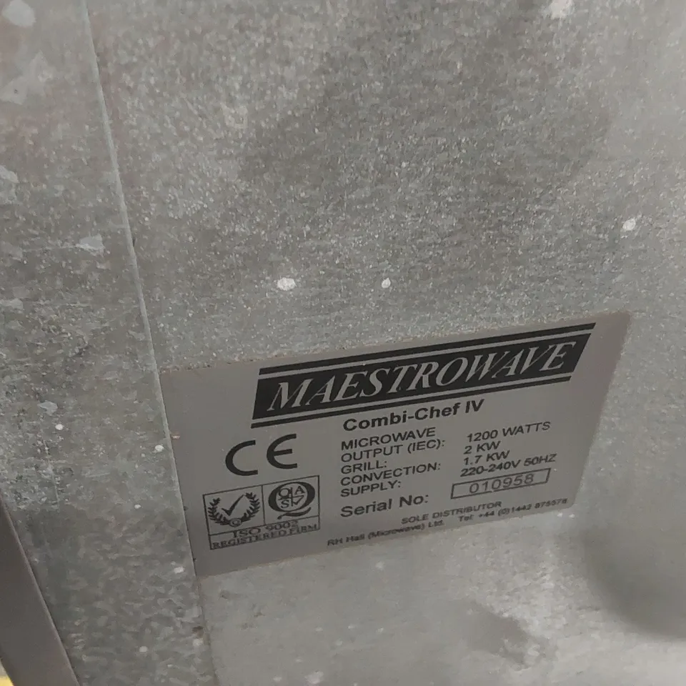 MAESTROWAVE COMBICHEF CHEF IV
1200 WATT COMMERCIAL COMBINATION OVEN