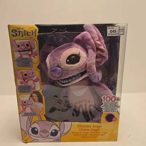 DISNEY STITCH ULTIMATE ANGEL PLUSH TOY – BOXED (PINK/PURPLE)