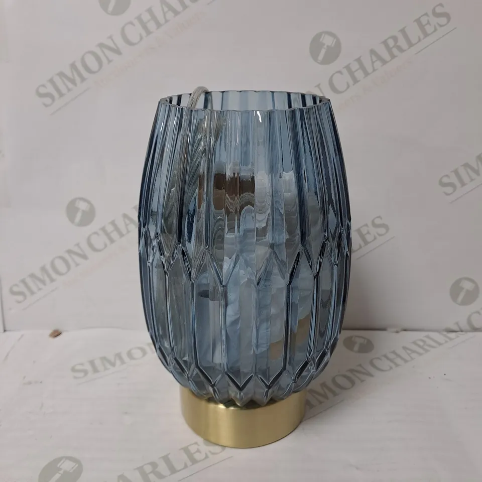 BOXED EMMA RIBBED TOUCH TABLE LAMP  RRP £32