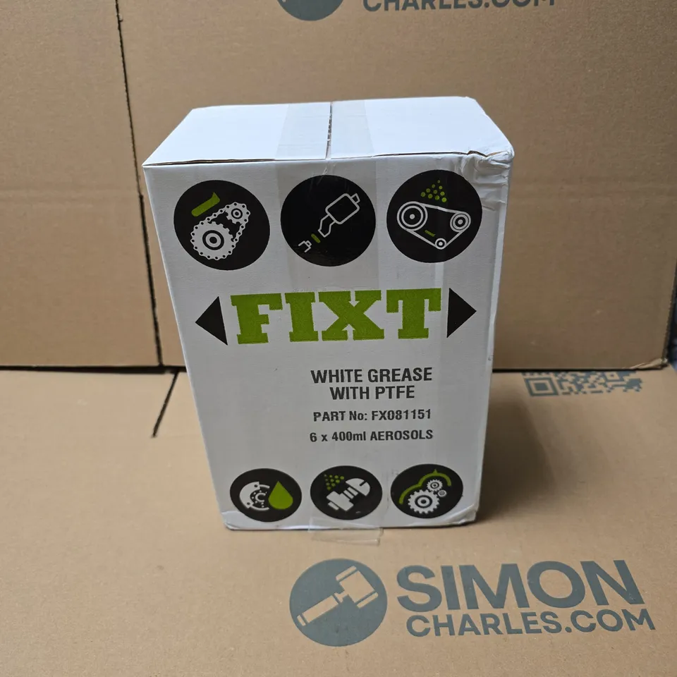 FIXT WHITE GREASE WITH PTFE 6 X 400ML AEROSOLS