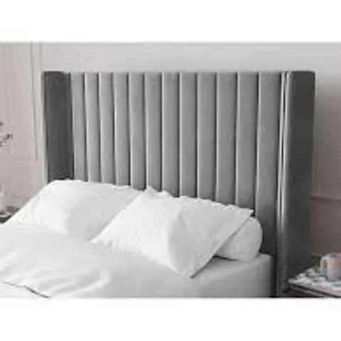 BOXED KINGSTON DOUBLE HEADBOARD - GREY (1 BOX)