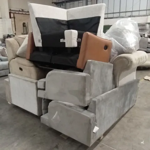 PALLET OF ASSORTED DESIGNER INCOMPLETE OR DAMAGED SOFA PARTS AND PIECES