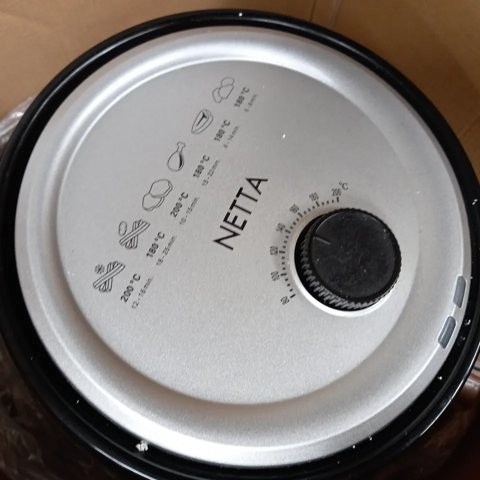 NETTA AIR FRYER OIL FREE WITH ADJUSTABLE TEMPERATURE CONTROL AND TIMER ,3.5L BLACK