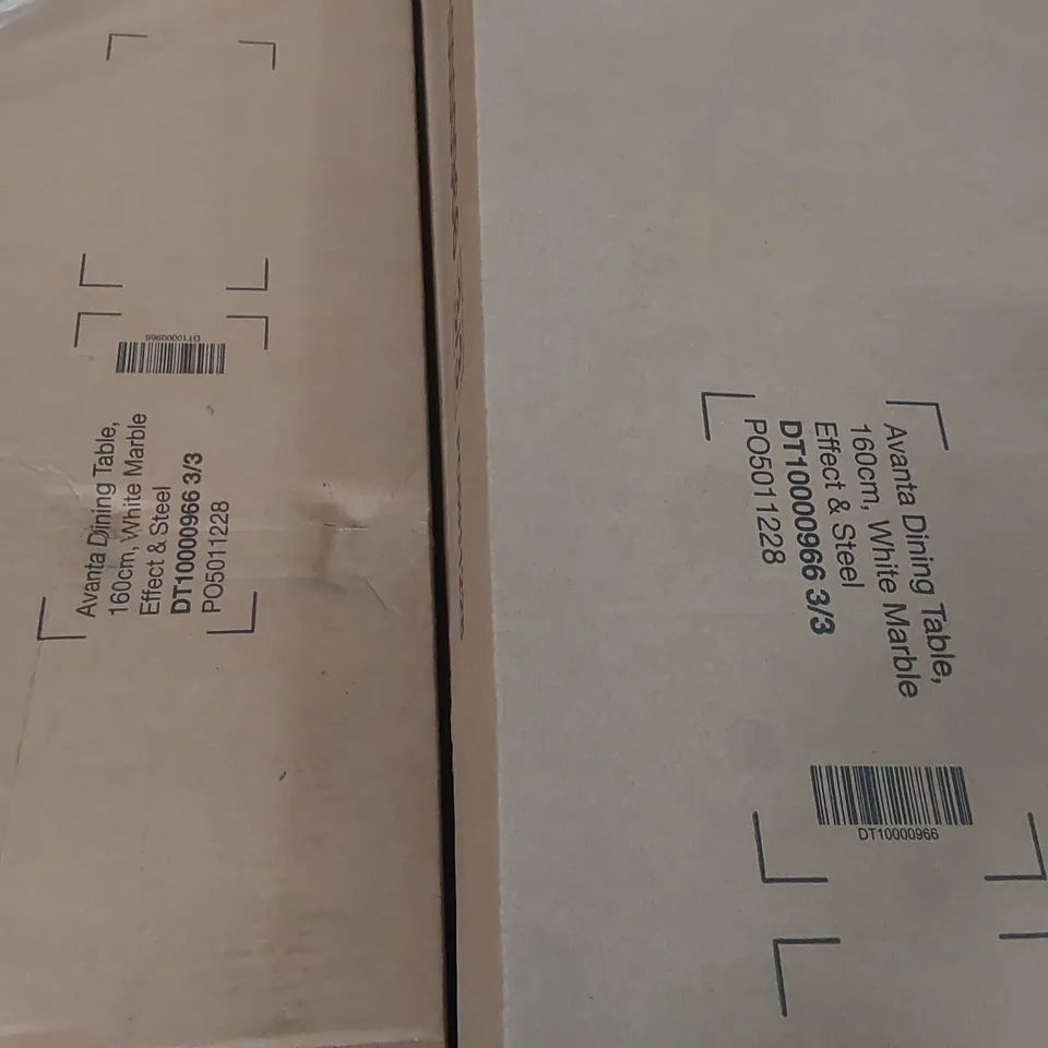 PALLET CONTAINING A LARGE QUANTITY OF INCOMPLETE DINING TABLE PARTS