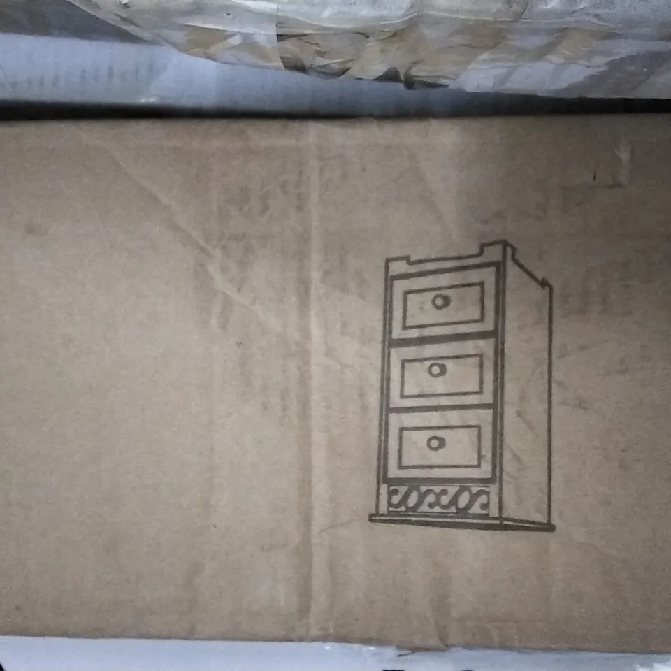 BOXED WHITEHAVEN 3 DRAWER STORAGE CHEST WHITE
