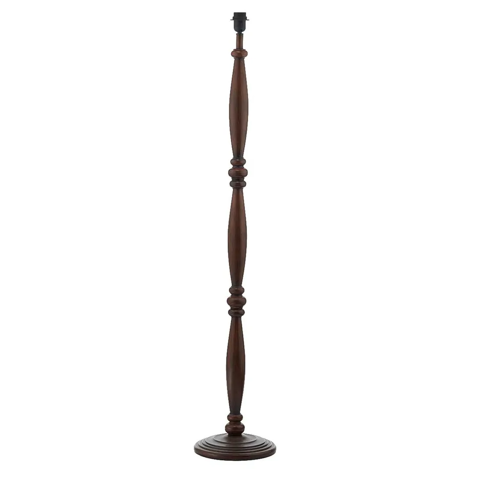 BOXED MAELYNN 130CM DARK WOOD FINISH TRADITIONAL FLOOR LAMP 