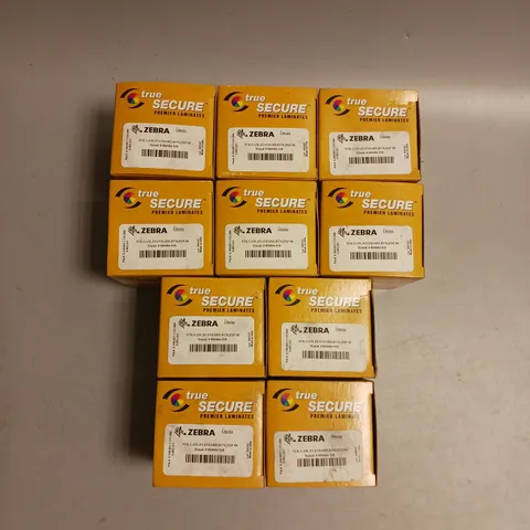 LOT OF 10 ZEBRA TRUE SECURE LAMINATE ROLL IN CLEAR ZXP SERIES