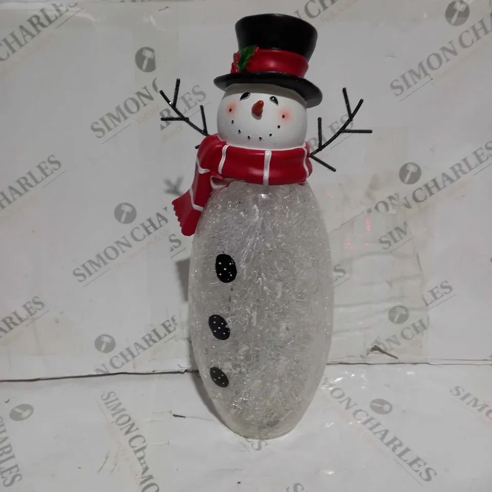 BOXED FESTIVE PRE-LIT LARGE GLASS CHRISTMAS CHARACTER