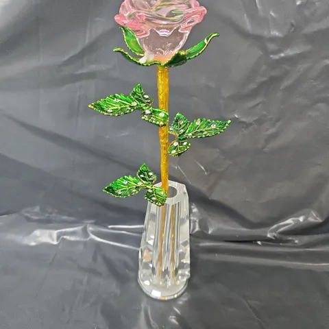 JM BY JULIEN MACDONALD CRYSTAL ROSE IN VASE