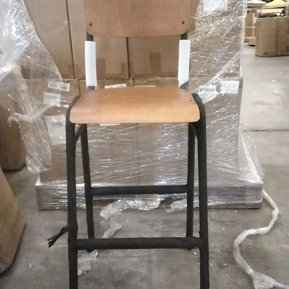 BOXED HORACE 76CM BAR STOOL IN BLACK X2