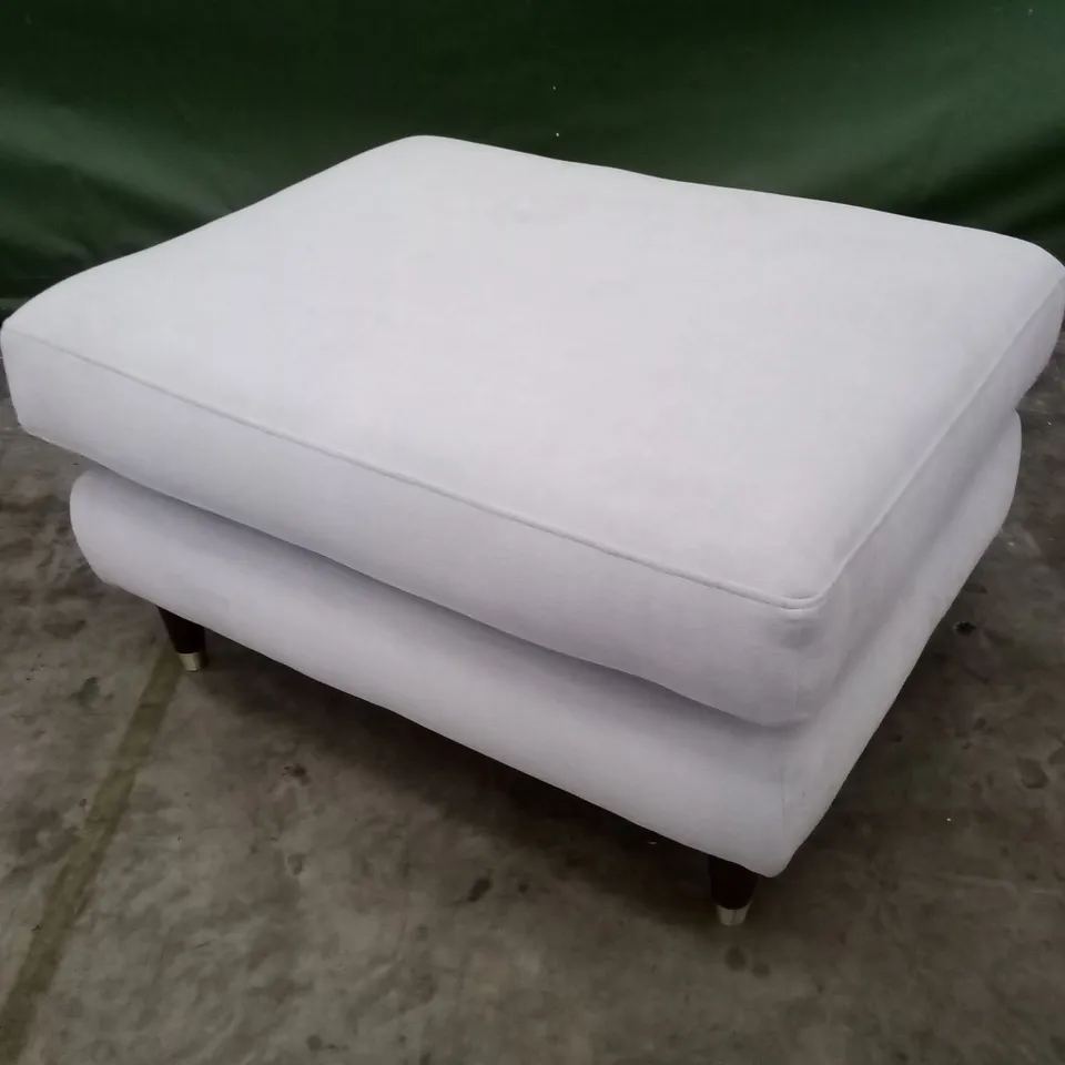 QUALITY THE LOUNGE CO DESIGNER COLETTE FOOTSTOOL - GREY FABRIC 
