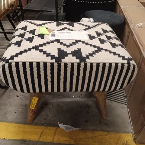 GILTANE 58CM RECTANGLE GEOMETRIC FOOTSTOOL OTTOMAN 