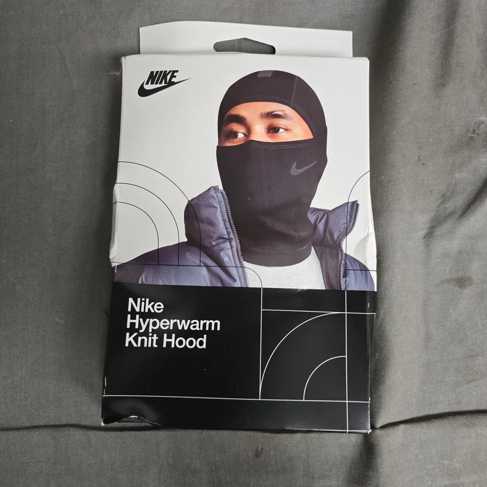 BOXED NIKE HYPERWARM KNIT HOOD IN BLACK